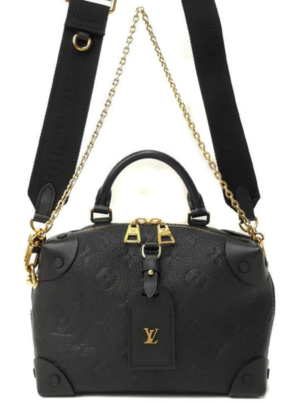 Louis Vuitton Monogram Empreinte Malle Bag 2Way Crossbody Bag Leather Black